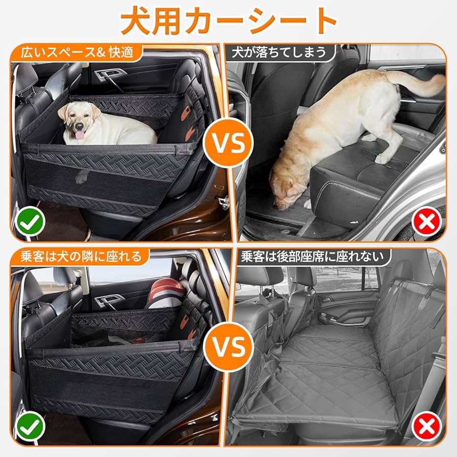 【開封・未使用】Cavoyo ペットドライブシート L 後部座席 犬用 グレー Amazon.co.jp: Cavoyo 【高耐久性】ペットドライブシート 犬 車