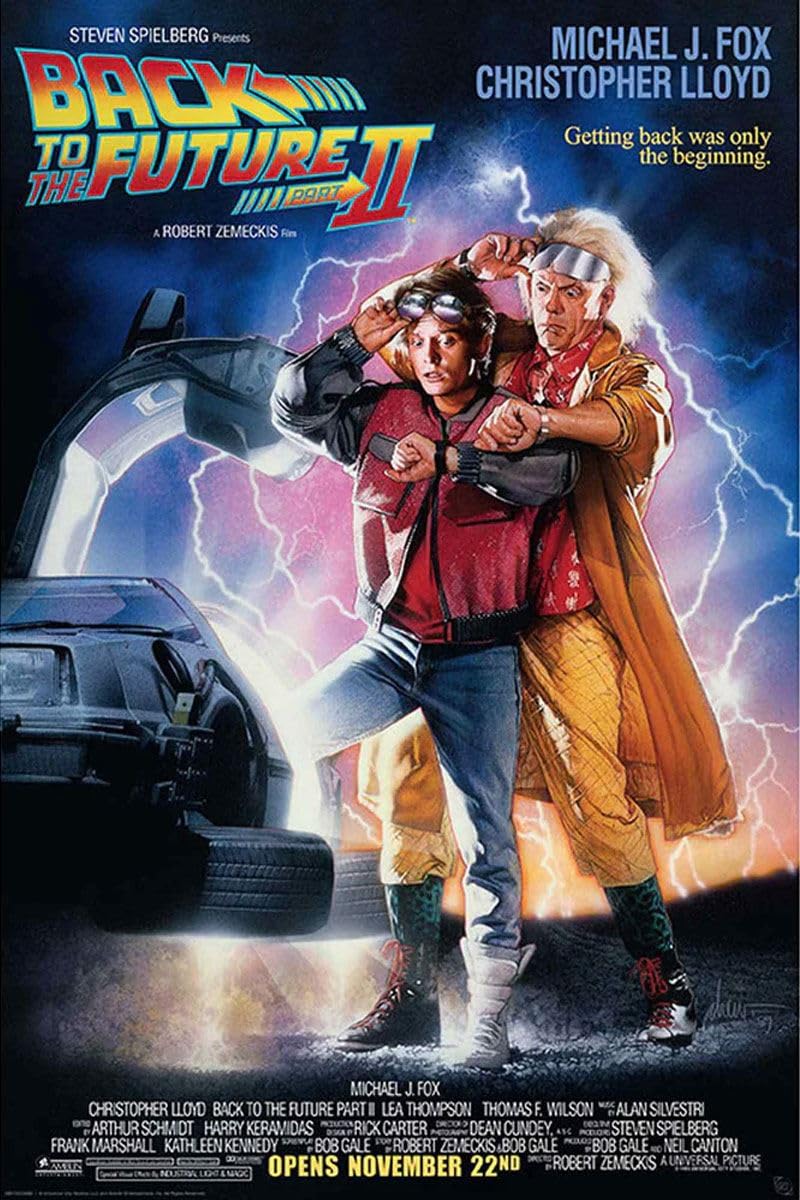 Grindstore Multicolour Back To The Future 2 One Sheet Maxi Poster - Laminated Large Wall Art Print, Wall Decor, Home Office Classroom Decoration, Gift Idea, Decorative Print 91.5X61cm