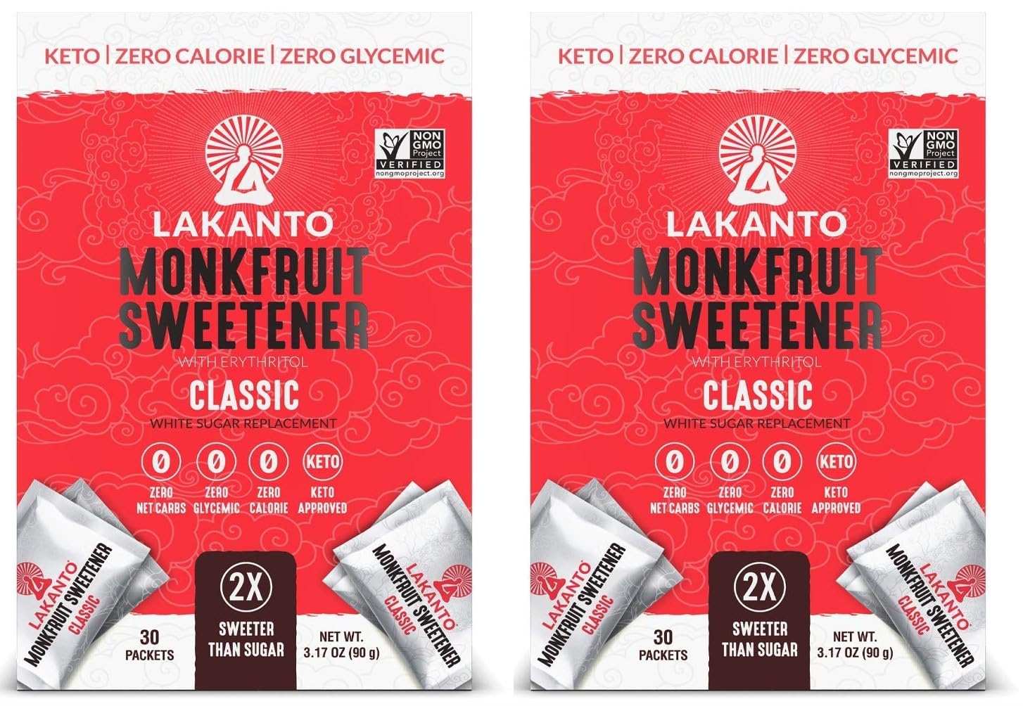 Amazon.com: Lakanto Classic Monk Fruit Sweetener Packets - White