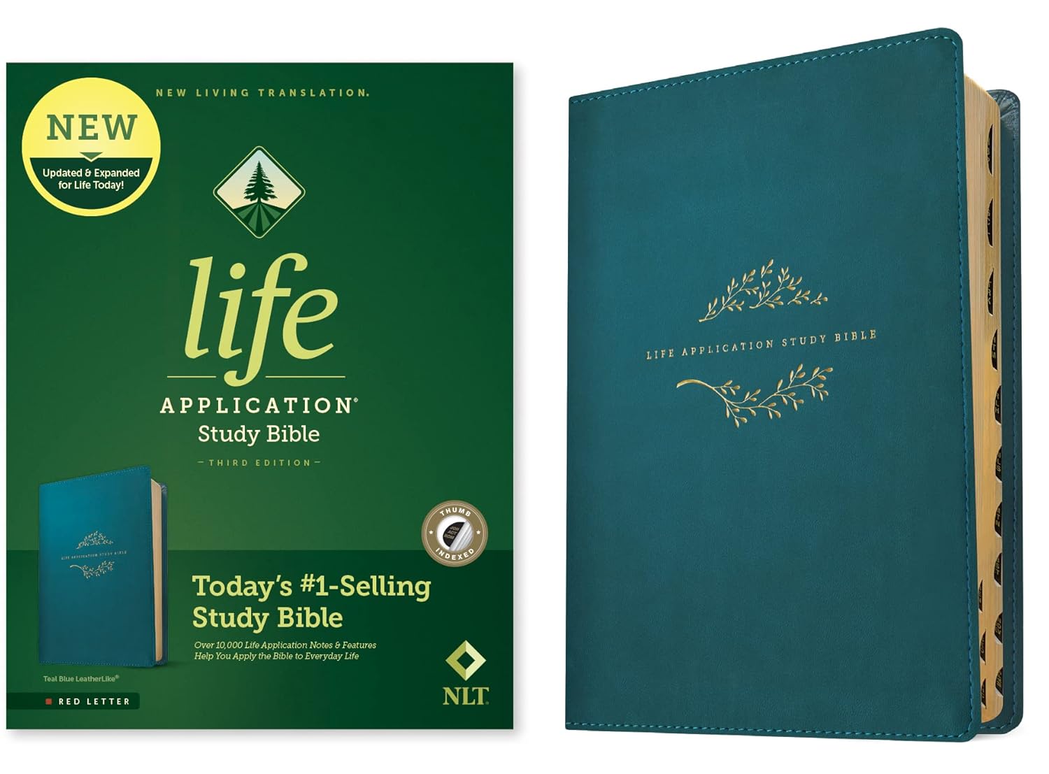 NLT Life Application Study Bible, Third Edition (LeatherLike, Teal Blue