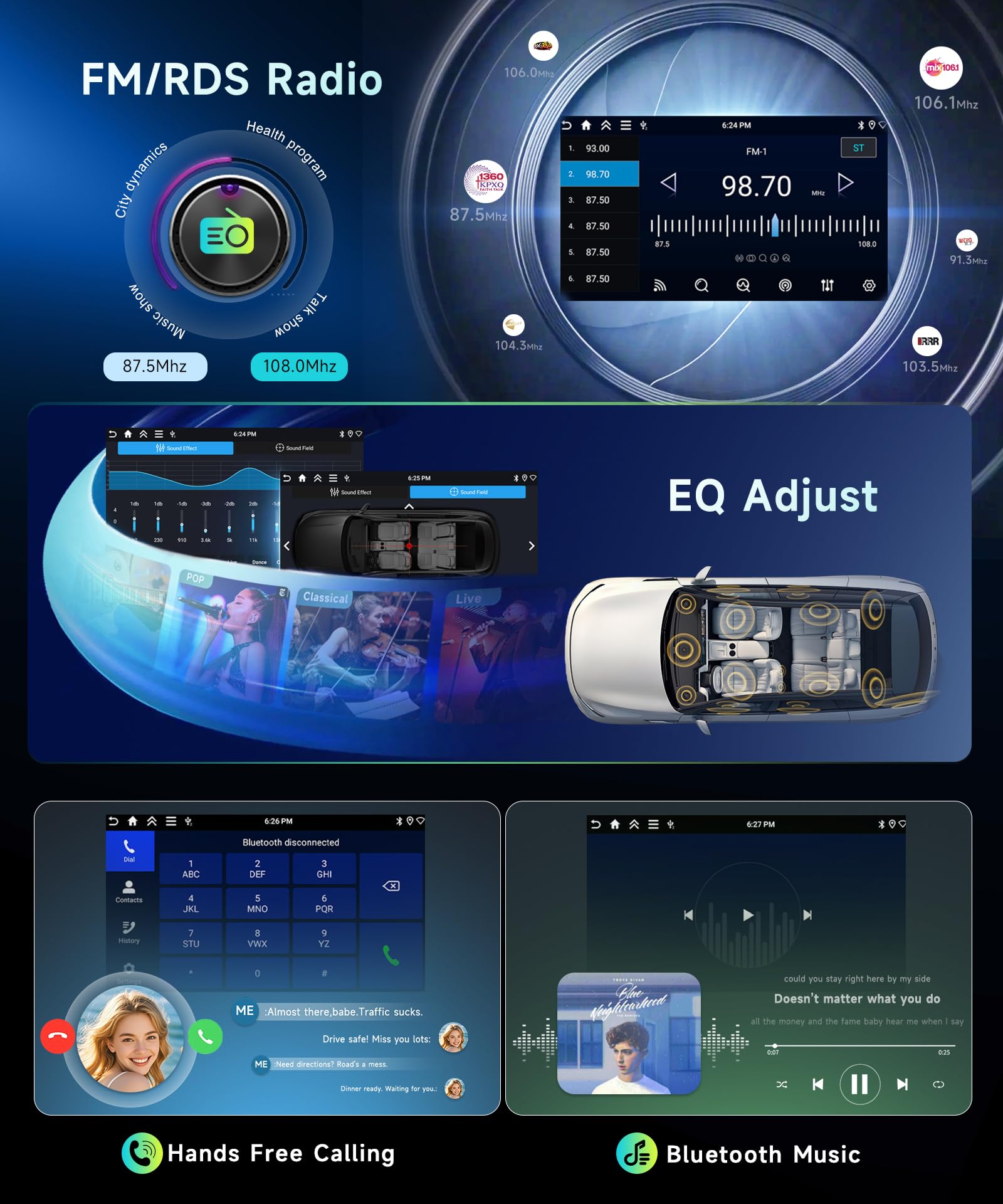 4G + 64G Rimoody Android radio samochodowe do VW Tiguan 2010-2015, 9" In-CELL ekran stereo samochodowy z bezprzewodowym systemem Android samochodem, nawigacjami, GPS, Mirror Link, Bluetooth, WiFi/FM