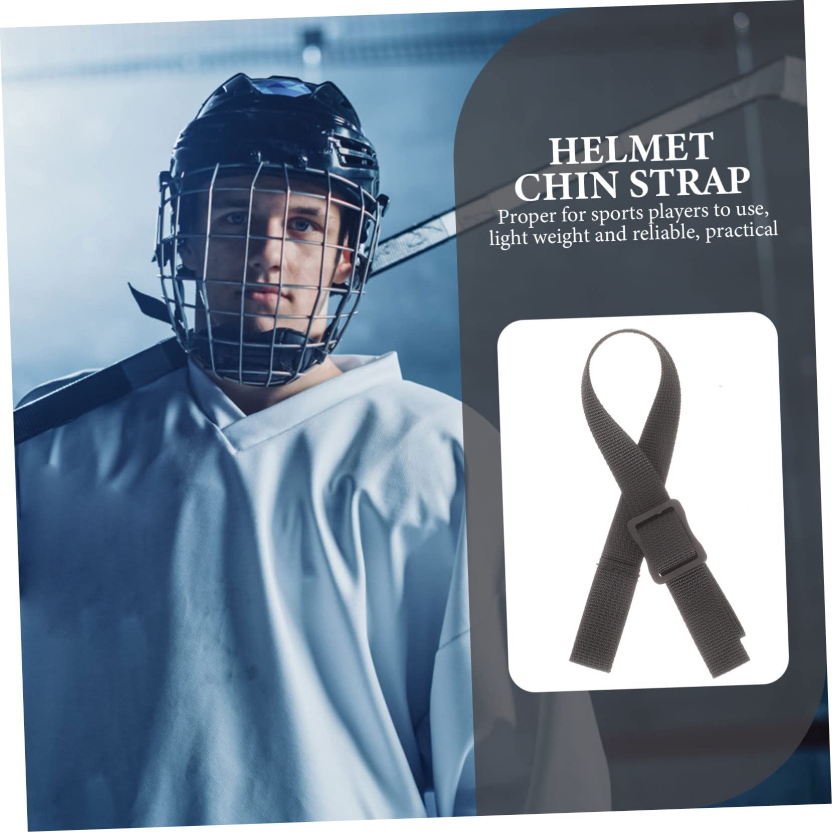 Toyvian Correa de Barbilla de Hockey para Casco Reemplazo de Accesorio de Casco de Hockey Compatible Negro