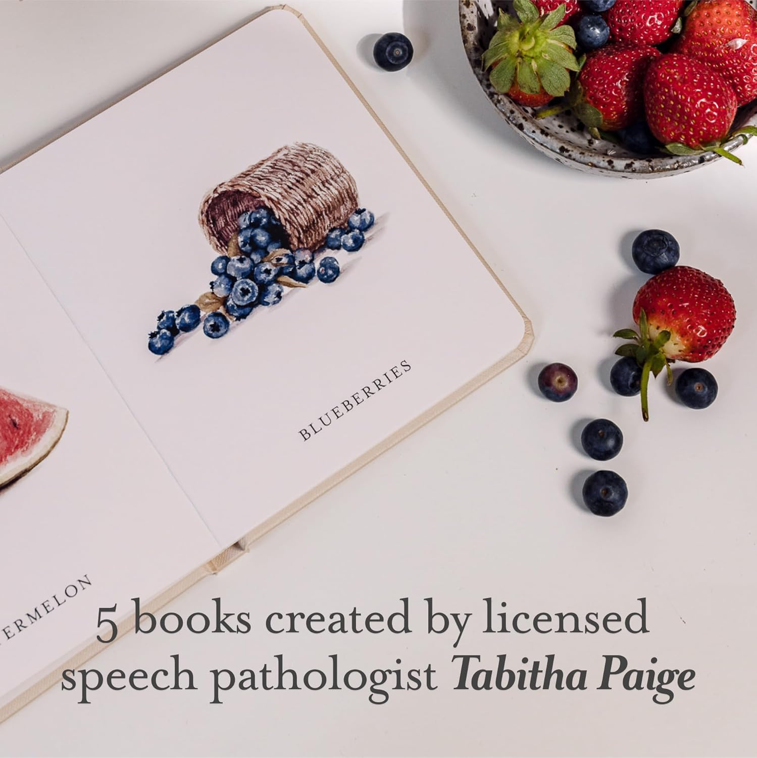 Our Little Library: A Foundational Language Vocabulary Board Book Set for Babies, Including Farm & Forest Animals, Fruits & Veggies, Toys & More (Tabitha Paige Children's Book Series) - Image 5