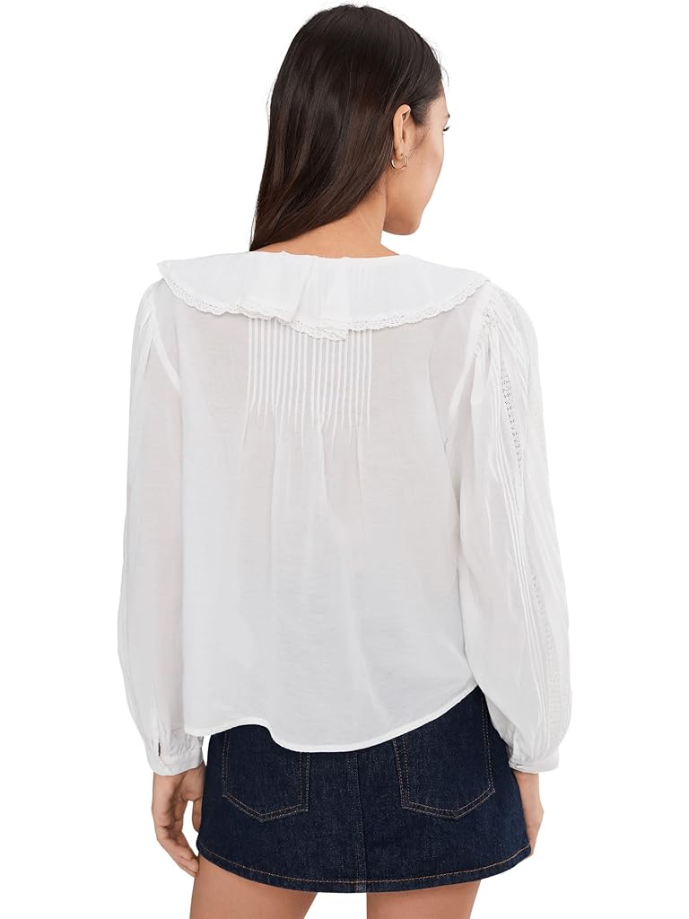 White Madewell Long Sleeve Kelly With Lace