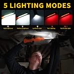 LED Rechargeable Flashlight,Vagocom COB Trouble Light Cordless Worklight with Magnetic Base 360°Rotate 5 Modes,Portable Torch for Camping,Garage and Mechanic Tools(4 Pack)