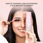 Curacoro Lash Shampoo 60ml (Unscented), Eyelash Extension Foam Cleanser | Eyelash Shampoo for Dry & Sensitive Skin, Gently Removes Waterproof Makeup for Professional & Home Use