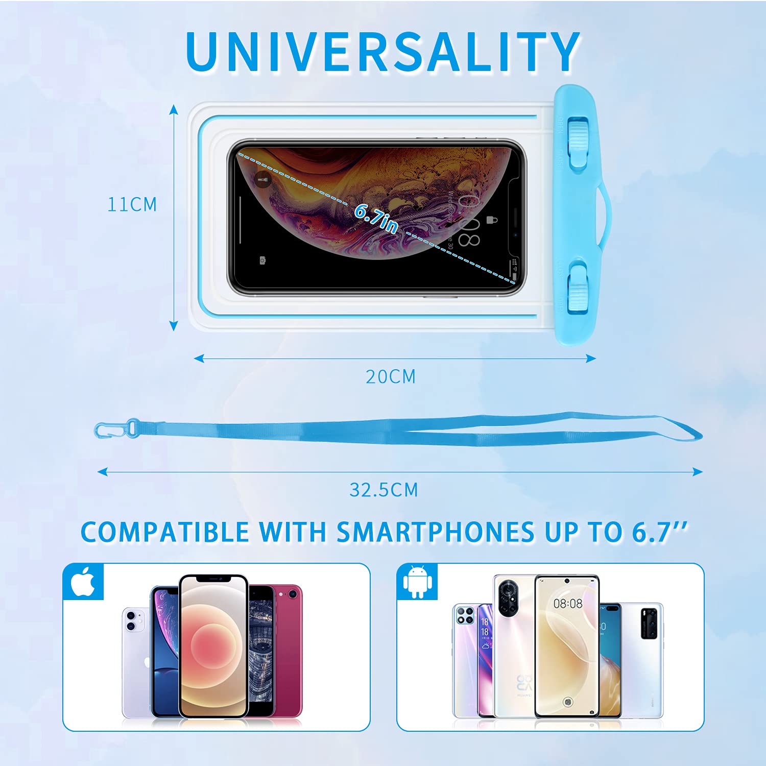 KEELYY Pochette Étanche Smartphone [Lot De 2] Sac étanche