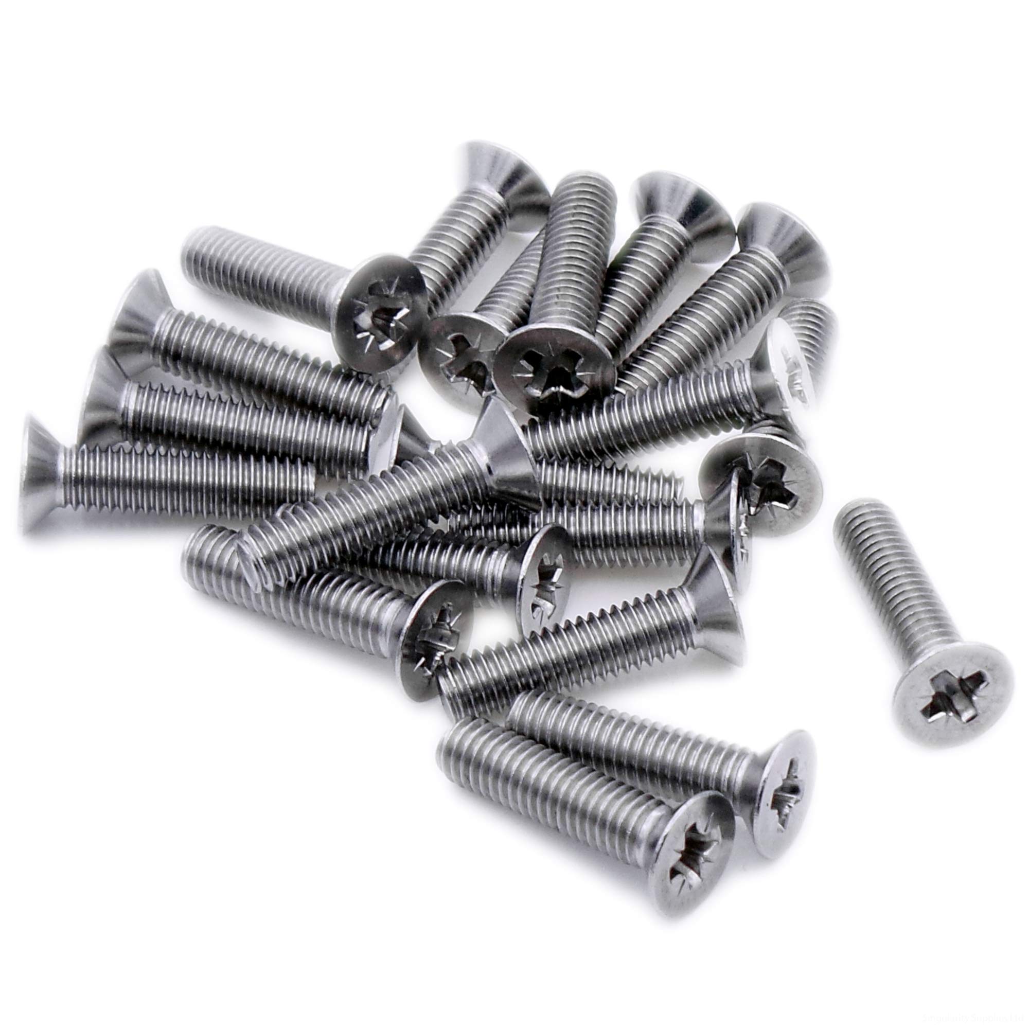 Singularity Supplies M2 (2Mm X 5Mm) Pozi Countersunk Machine Screw (Bolt) - Stainless Steel (A2) (Pack Of 20)