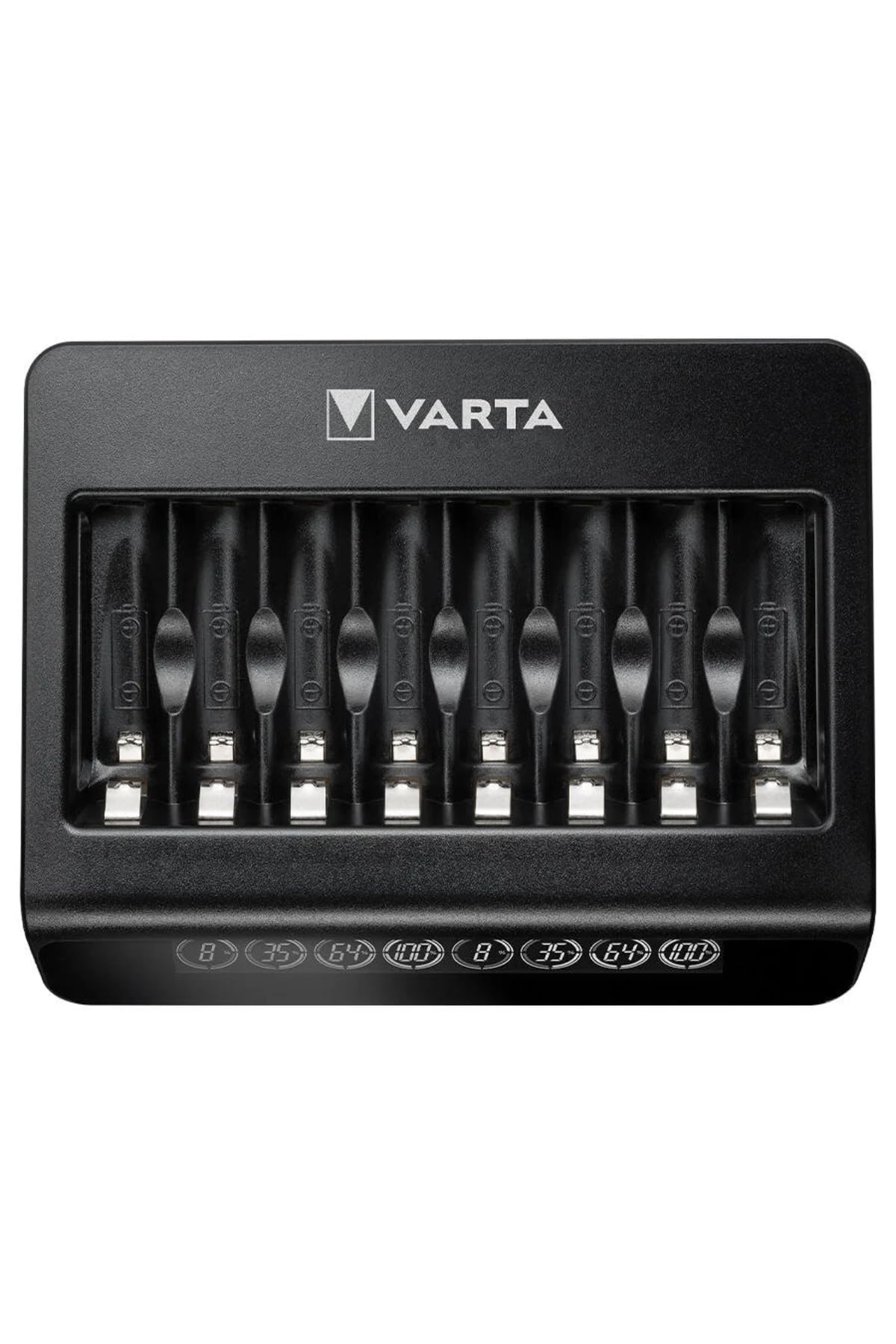 VARTA Cargador de Pilas, cargador para pilas AA/AAA recargables, hasta 8 pilas recargables, LCD Multi Charger+, carga a ranura única, no equipado