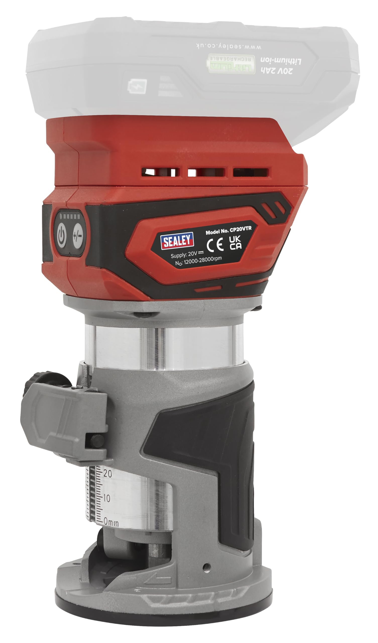 Sealey Cp20vtr 20V Cordless Brushless 1/4" Trim Router