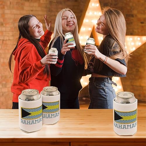 Miniatura 4 de Fundas para latas Enfriador de bebidas Bahamas Bandera Nacional Bahamas Buceo Espuma Fiesta Cerveza Cubierta