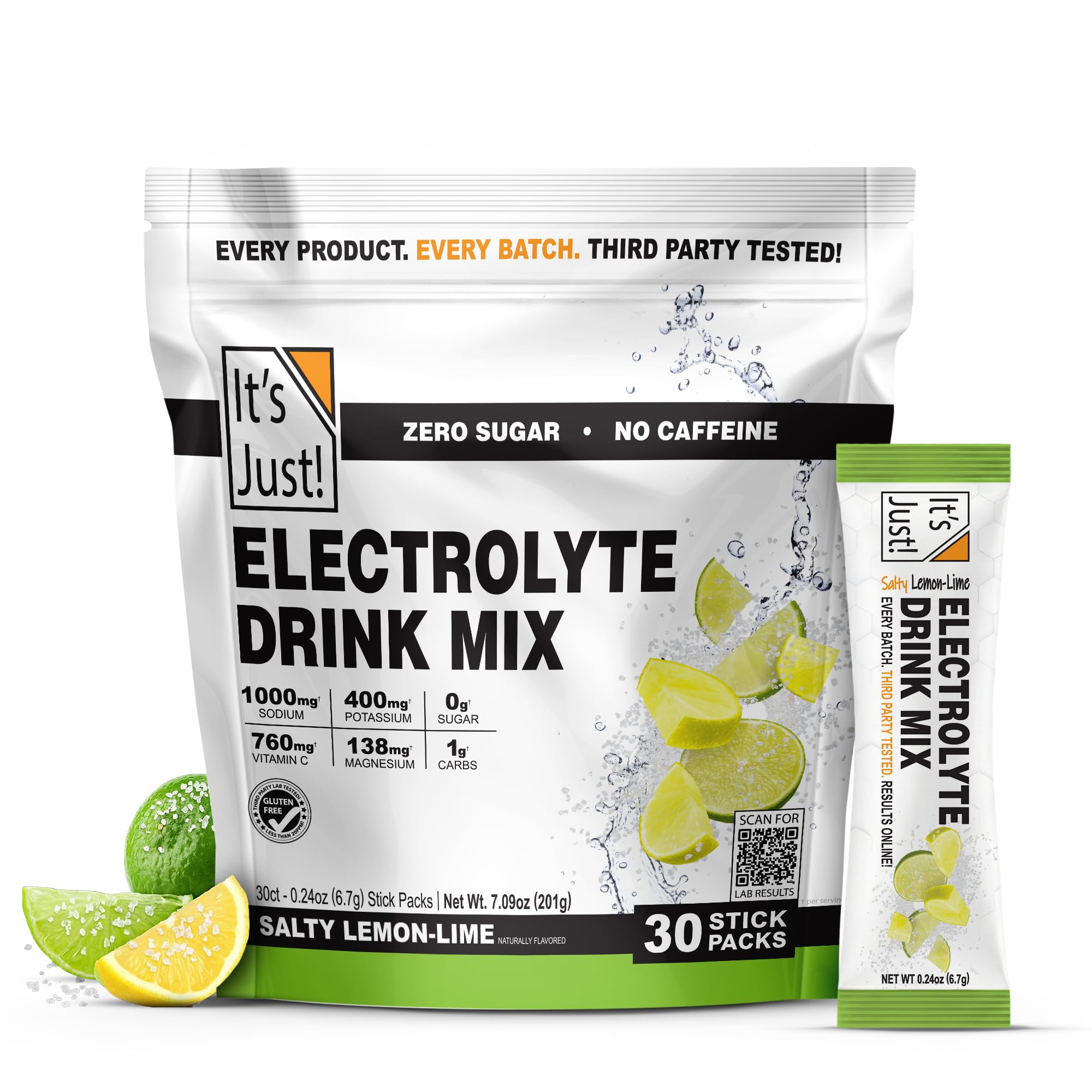 It's Just! - Electrolyte Drink Mix, 30 Count, Salty Unflavored — Amazon image 14