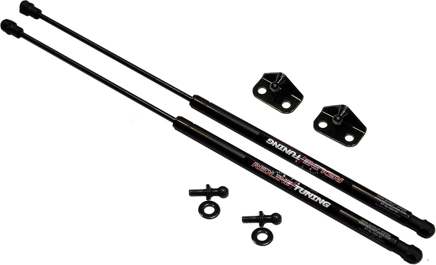 Redline Tuning 21-16010-02 Hood Quicklift Plus System Compatible with Chevrolet Malibu 2016-2025 (All Black Components)