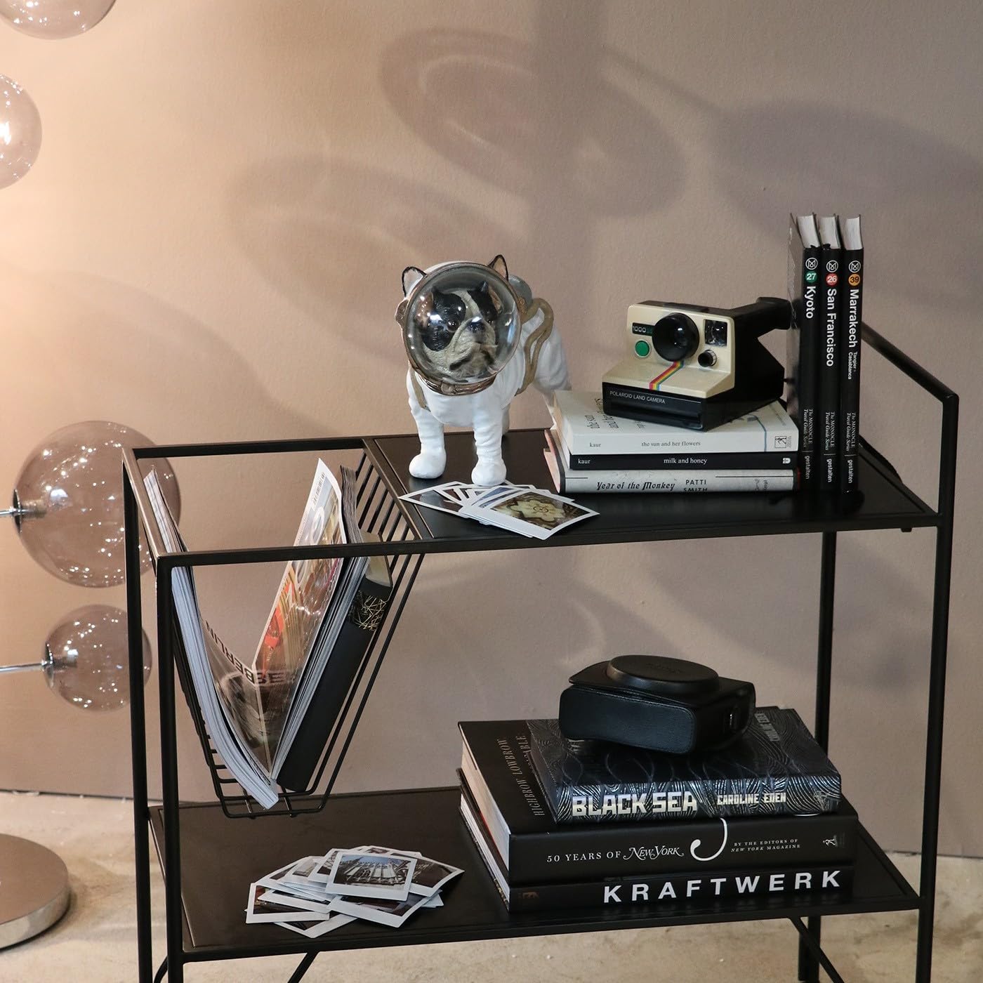 Kare Design Deko Figur Space Dog, Weiß/Schwarz, Deko Figur, Deko