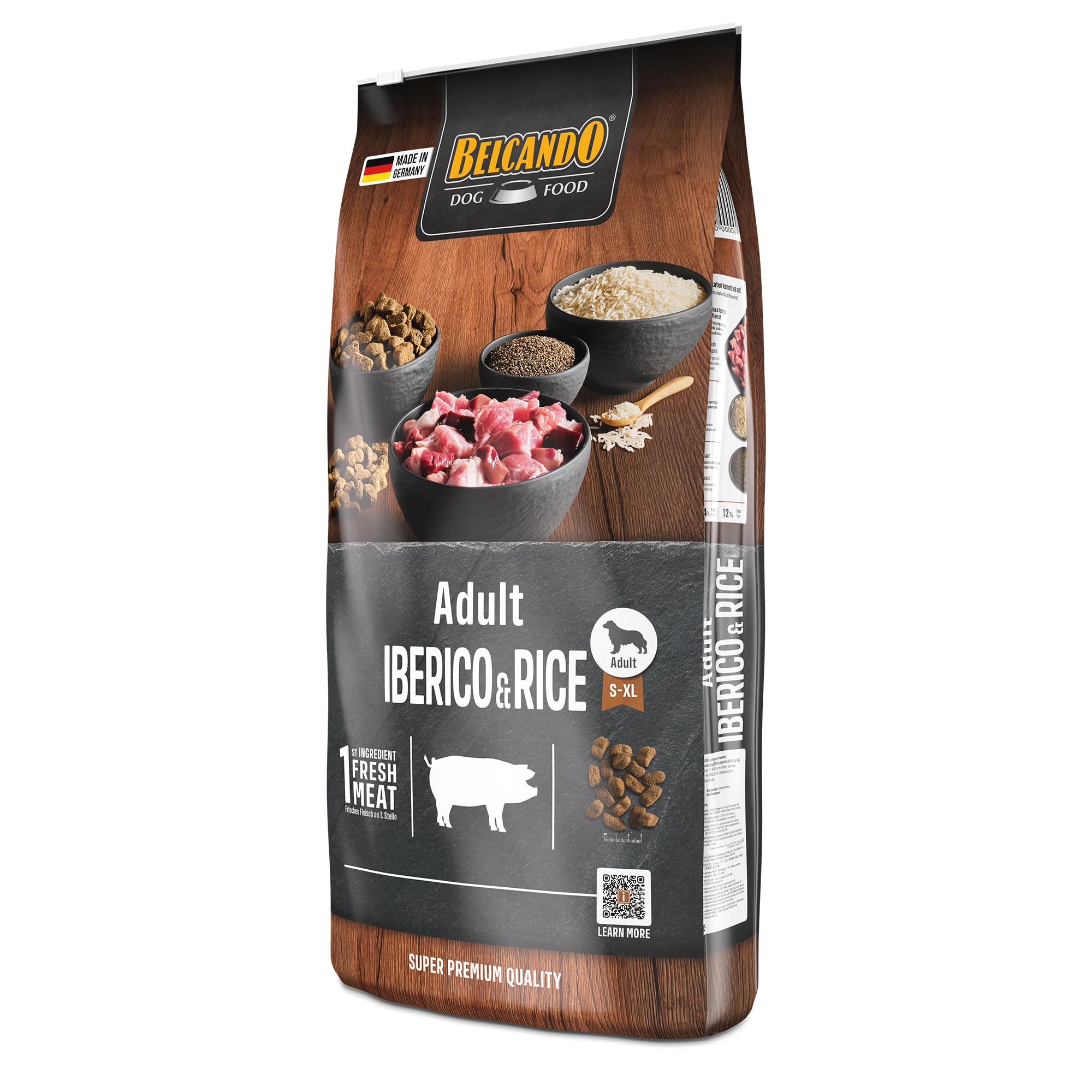 Belcando Adult Ibérico & Rice [12,5 kg] Alimento para Perros | Comida Seca para Perros | Alimento Completo para Perros Adultos de Todas Las Razas a Partir de 1 año