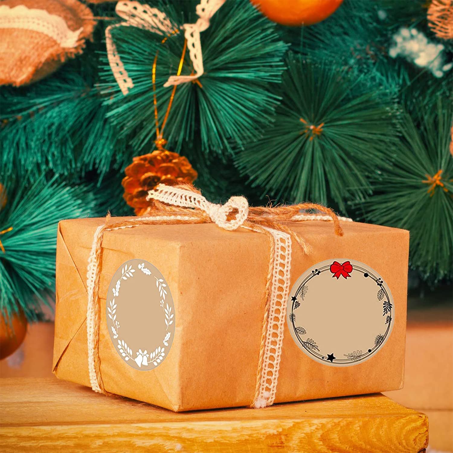 colortouch Stickers om te beschrijven Kerstmis - 500 stuks beschrijfbaar kraftpapier look kerstlabels - 35 mm ronde rol kerststickers - kerstdecoratie, papieren zakken, Merry Christmas stickers colortouch Stickers om te beschrijven Kerstmis - 500 stuks beschrijfbaar kraftpapier look kerstlabels - 35 mm ronde rol kerststickers - kerstdecoratie, papieren zakken, Merry Christmas stickers