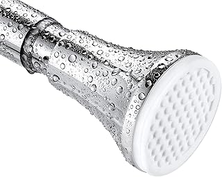 Shower Curtain Rod 36-76 Inch, Silver Shower Rod Non-SlipTension Rod Stainless Steel Adjustable Tension Shower Curtain Rod No Drilling Shower Tension Rod Shower Rods For Bathroom