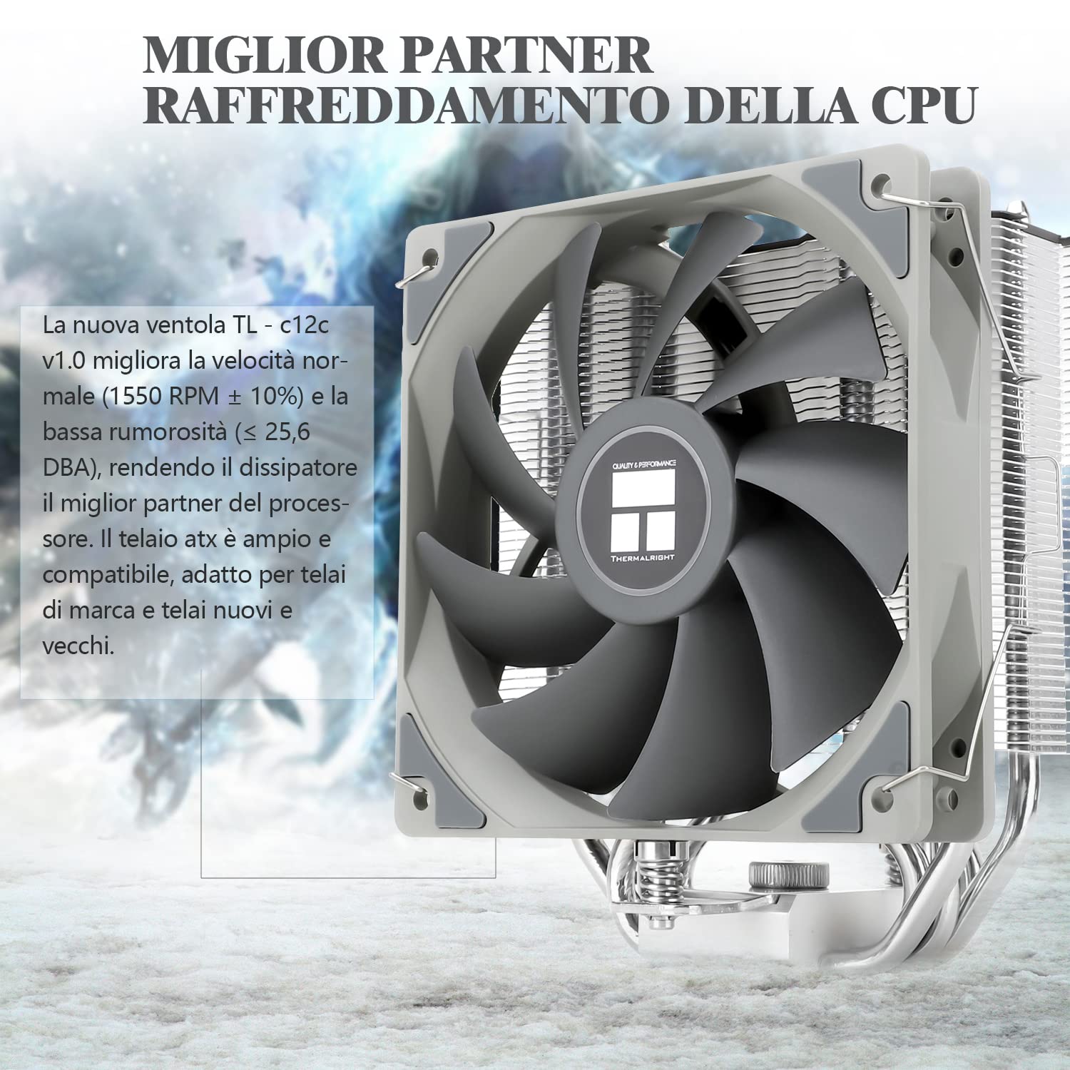 Thermalright Assassin King 120 SE CPU Air Cooler, AK120 SE, 5 Heatpipes, tecnologia AGHP TL-C12C PWM ventola silenziosa con cuscinetto S-FDB, per AMD AM4/AM5 Intel 1150/1200/1700