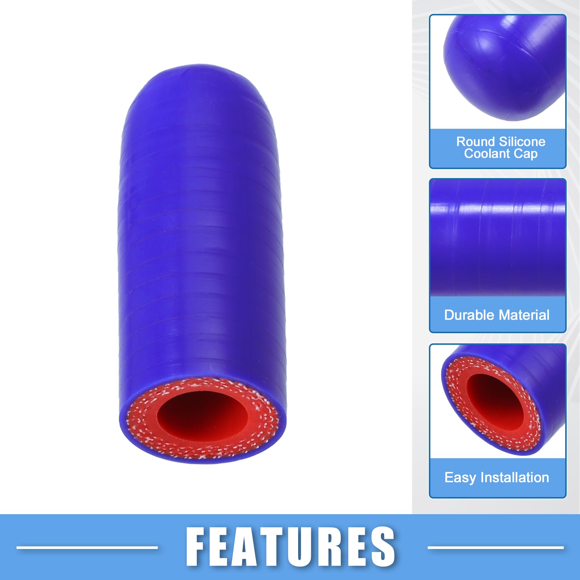 Bouchon Radiateur Silicone 14mm - Pour Liquide Refroidissement Voiture - Noir - Étanchéité Renforcée