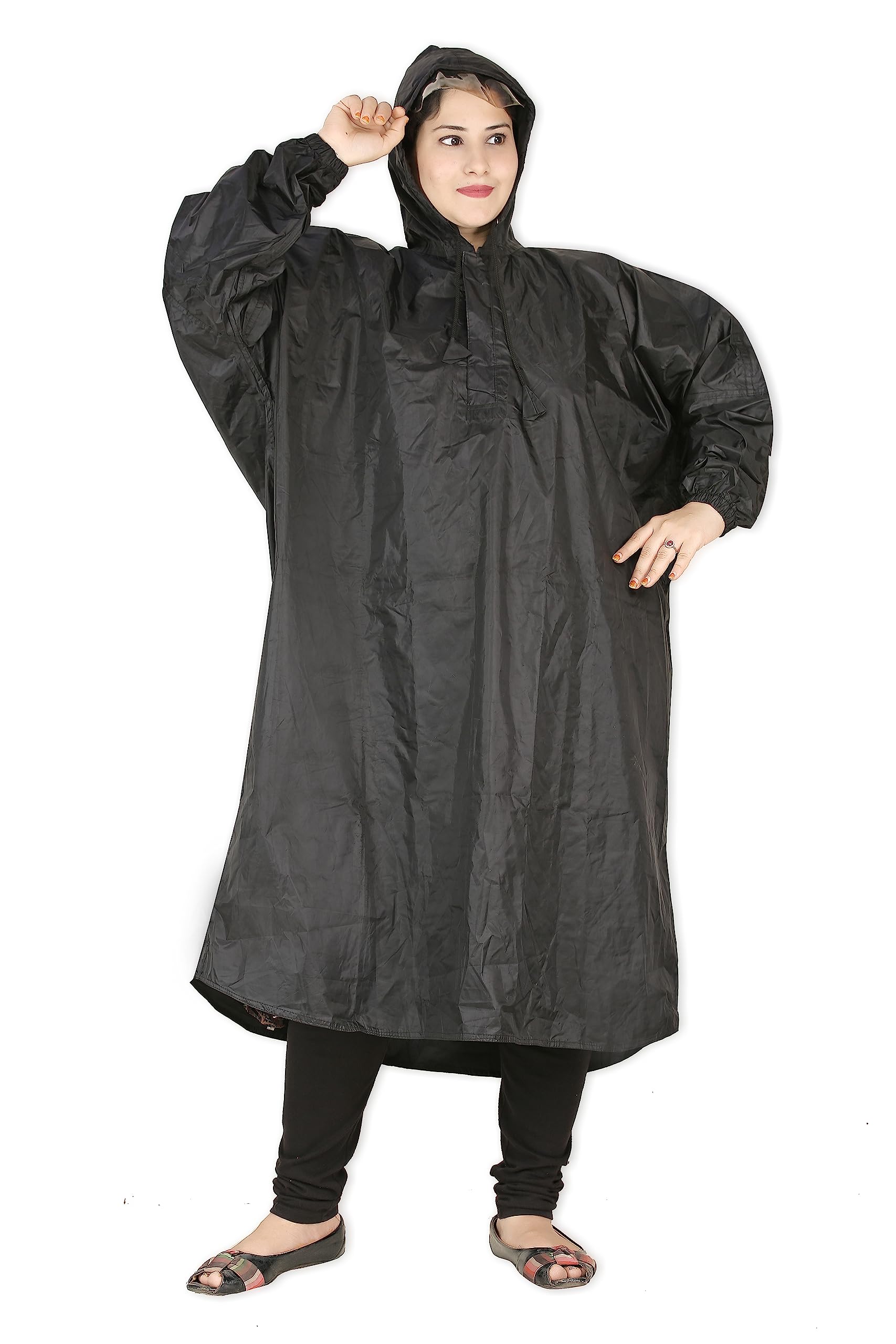 CLUB SEVENTY TWO Waterproof Rain Poncho Lightweight Reusable Hiking Rain Coat Jacket with Hood for Outdoor Activities,One Size-image-0