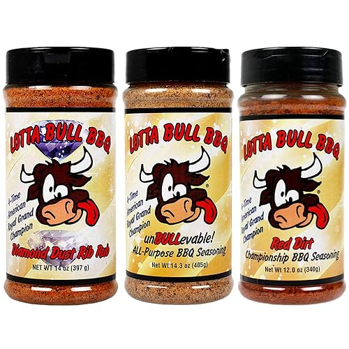 Lotta Bull - Paquete de 3 unidades, 1 polvo de diamante, 1 UnBULLevable y 1 condimento de suciedad roja, 40.3 onzas