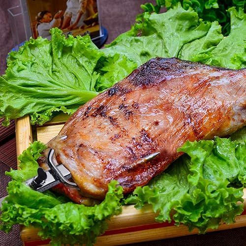 Miniatura 7 de Onlyfire 6104 - Tenedor de carne cromado resistente (1 par), solo se adapta a varillas de asador cuadradas de 5/16 pulgadas