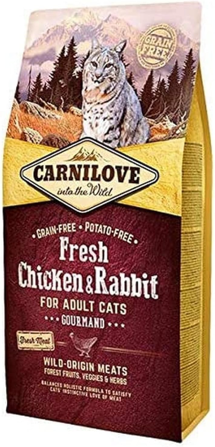 Carnilove Fre Chicken & Rabbit Gourmand Dehydrated Cat Food 400 g - Pack of 19 x 21 g - Total: 400 g