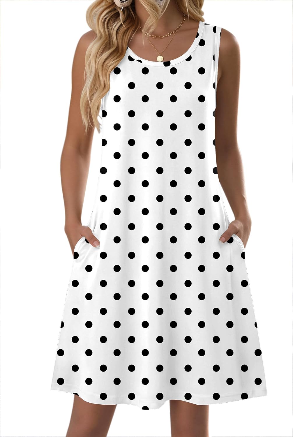 Zeagoo Womens Summer Dress 2026 Sleeveless Casual A-Line Tshirt Sundresses image 2