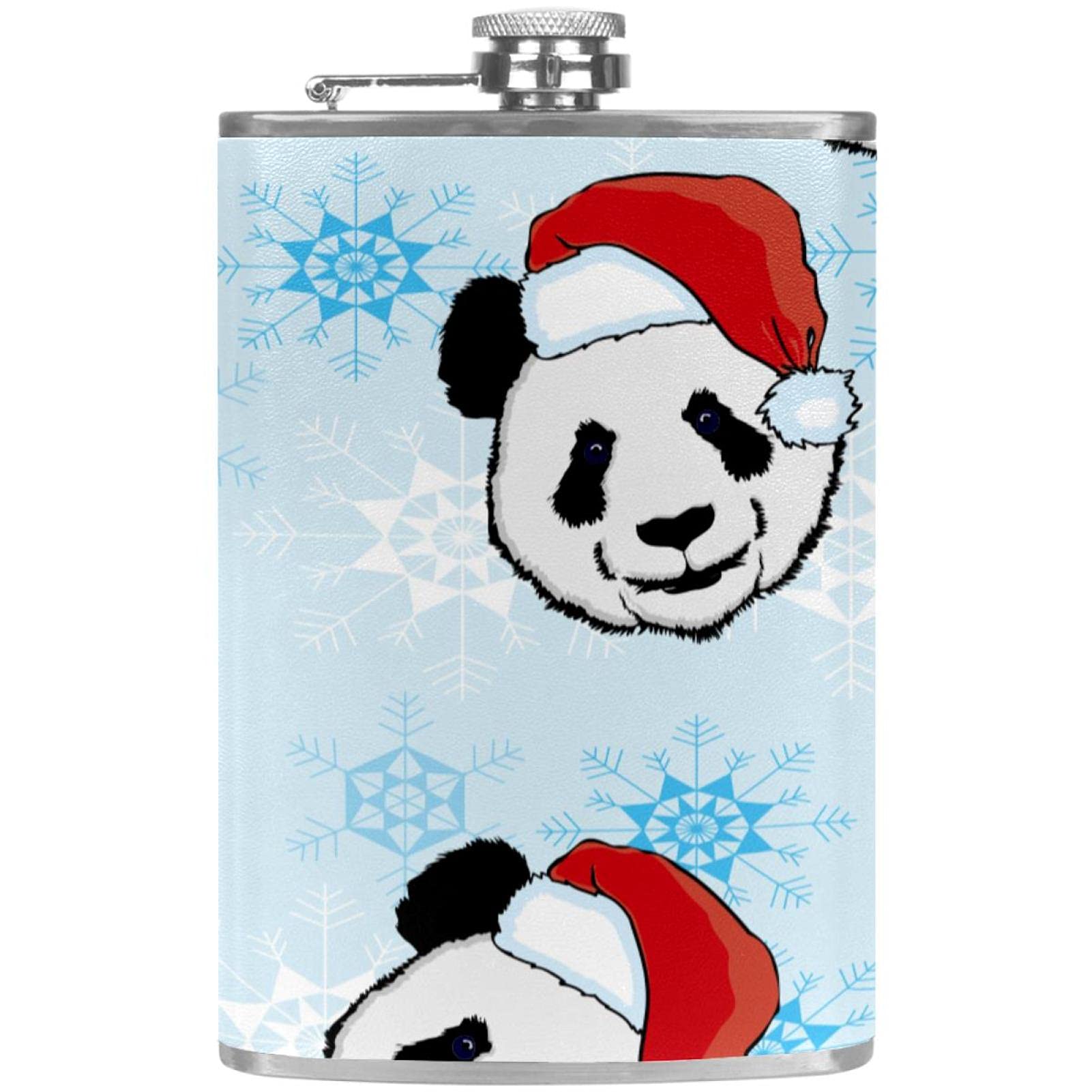 Flasque pour liqueur panda d'hiver, le cadeau de Noël idéal avec entonnoir pour bar