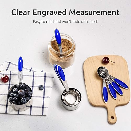 Miniatura 63 de U-Taste - Juego de tazas y cucharas medidoras Multicolores,aguamarina (Aqua Sky),Negro,Azul,Azul medianoche,Naranja,Púrpura,Rojo -,verde azulado