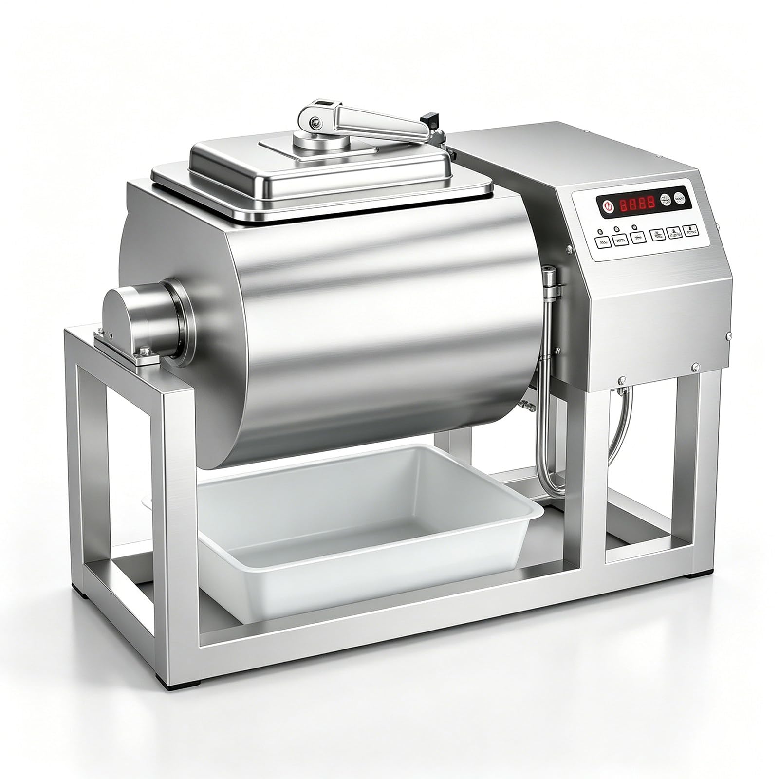 liuyunfeiGL Electric Meat Vegetable Tumbler Marinator 18L, Vacuum Marinating Machine, with Digital Timer (0-99 Min), 360° Rotation, 20kg Capacity, Meat Tenderizer for Shop, Restaurant