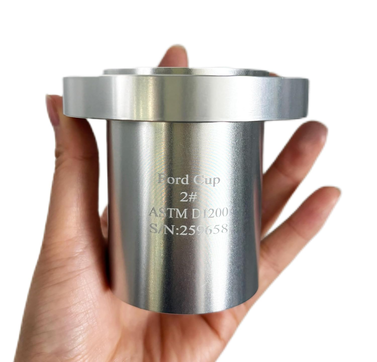 Ford Viscosity Flow Cup NO.2 with Hole Diameter 2.80 mm Measuring Range 25-120 CST Outflow Time 25-105 sec Cup Volume 100±1ml Aluminum Cup