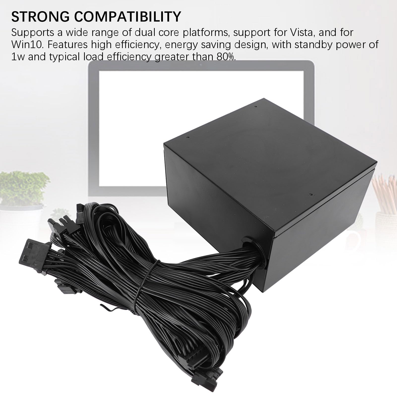 Brrnoo Alimentatore ATX 700W per PC, Alimentazione per Computer con