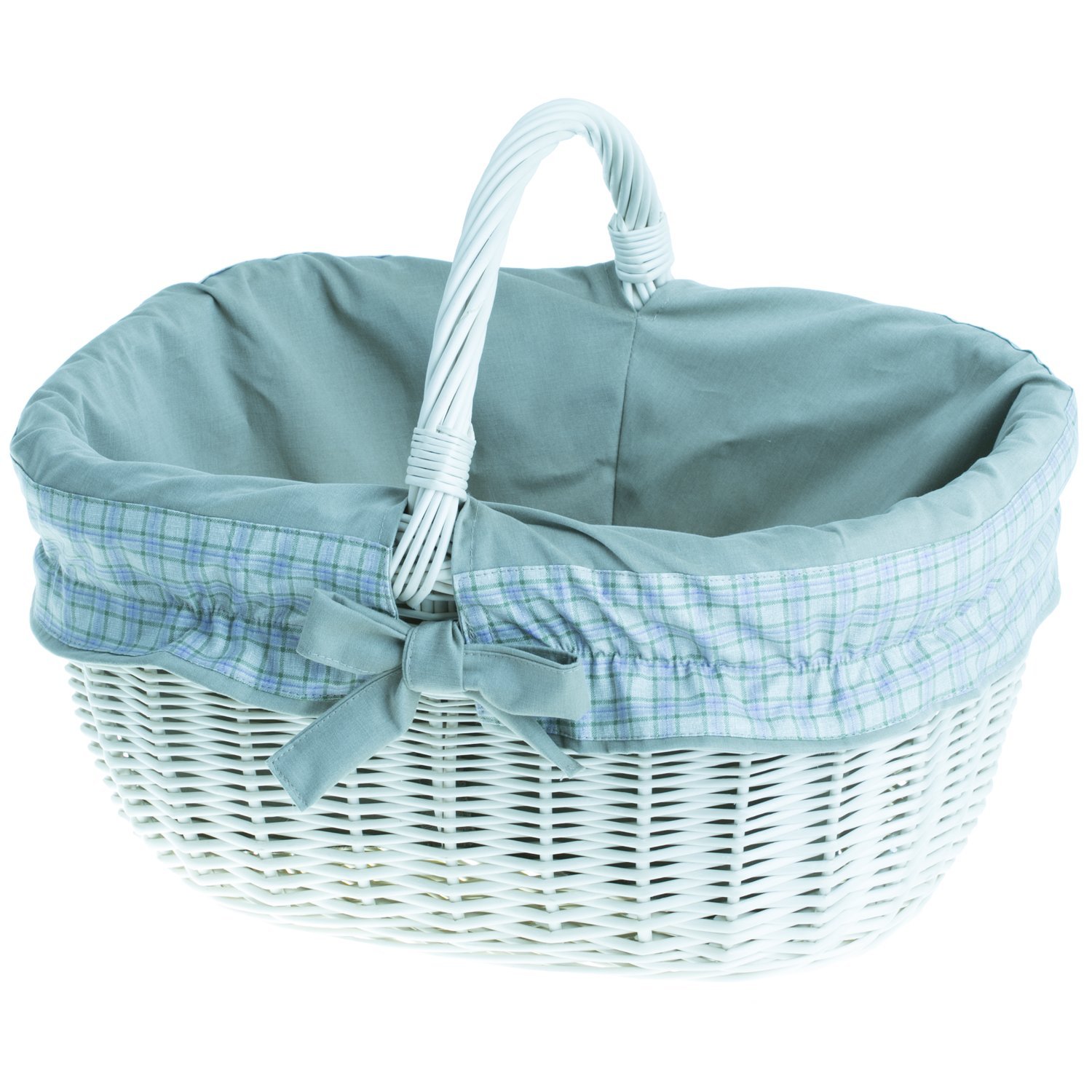 e-wicker24 koszyk na zakupy z wikliny w stylu retro, kosz wiklinowy owalny