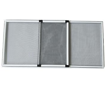 Flyzzz Adjustable Sliding Window Ventilating Screen, Aluminum Frame Anti Mosquito Window Screen for Rolling Doors and Windows (15.74 Inches High by 21-40 Inches Wide, B)