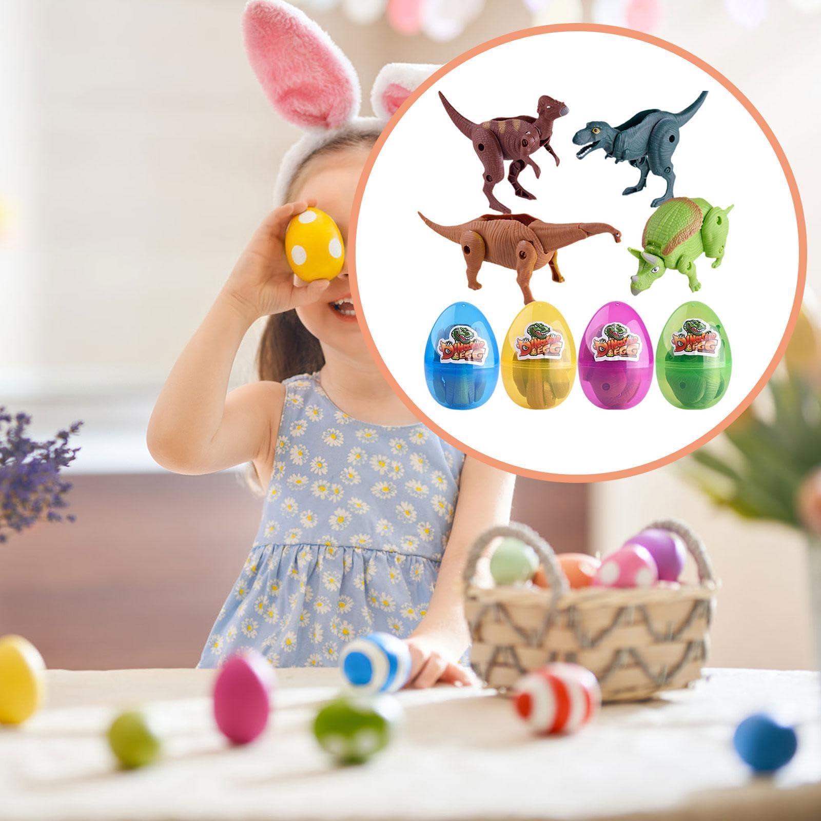 12 Uova Trasformabili a Forma di Dinosauro, Articoli per Feste, Decorazioni per La Casa E, Divertenti Uova di Pasqua Pre-riempite, Giocat, Style B