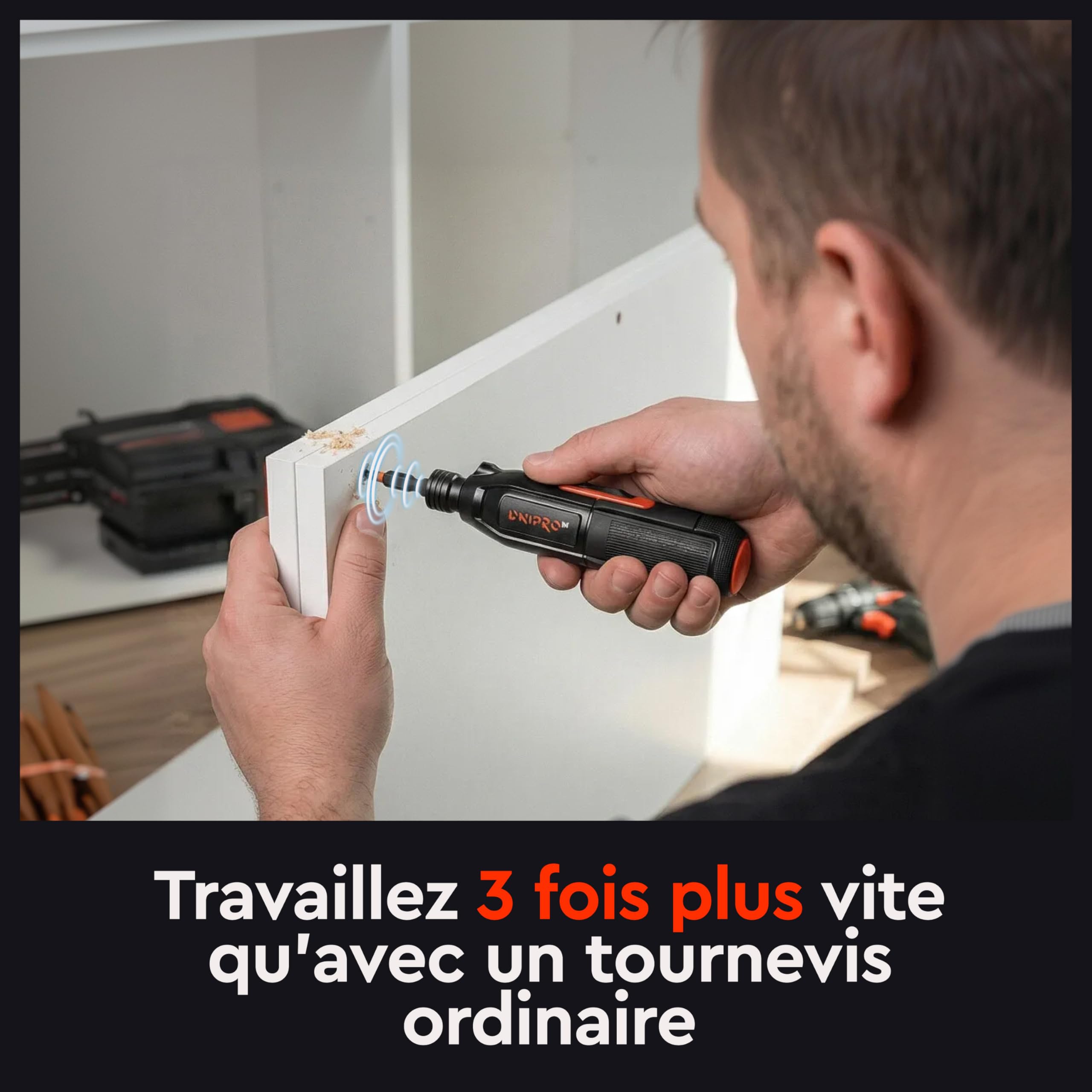 Tournevis Électrique Sans Fil 3.6V USB-C, Lumière LED, CSD-36X