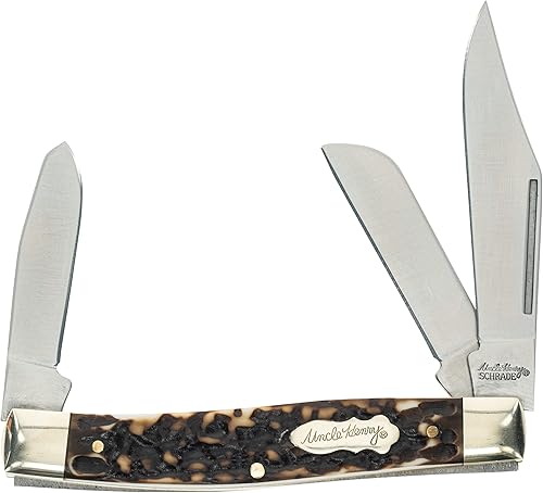 Uncle Henry Next Gen Staglon 885UH Sr. Rancher - Cuchillo plegable de 6.9 pulgadas con hoja de acero inoxidable, hoja de pie de oveja, hoja de punta