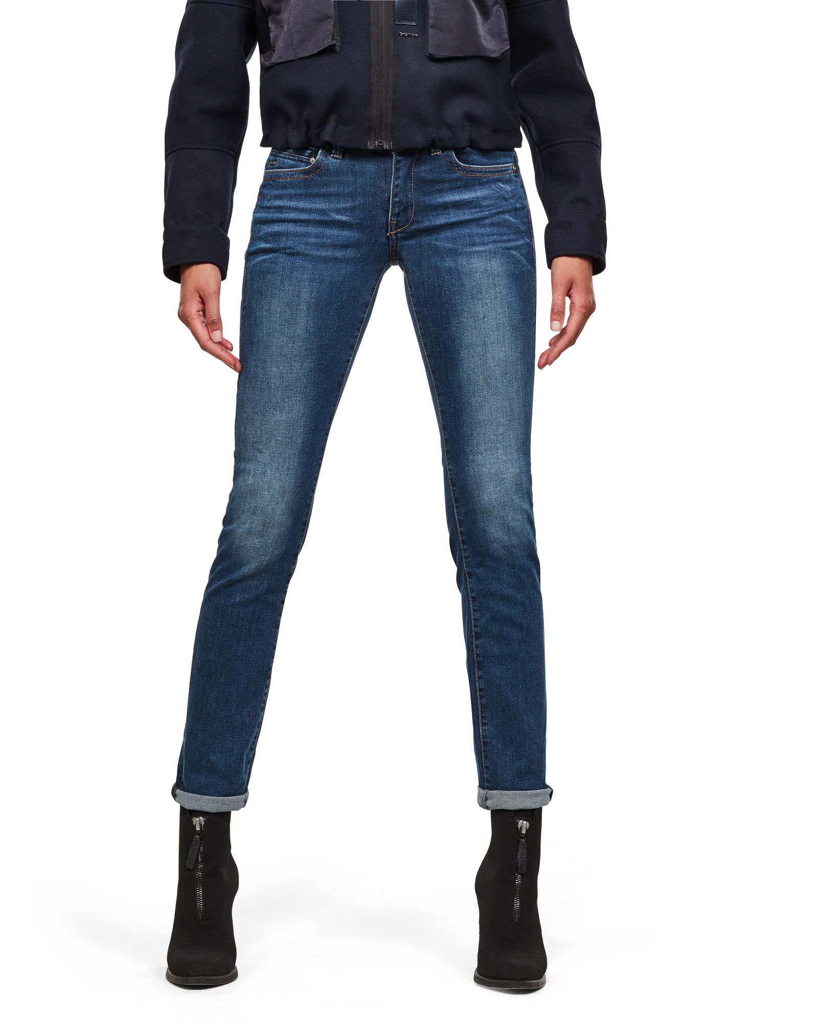 G-Star Mujer Midge Saddle Straight Jeans — view 13