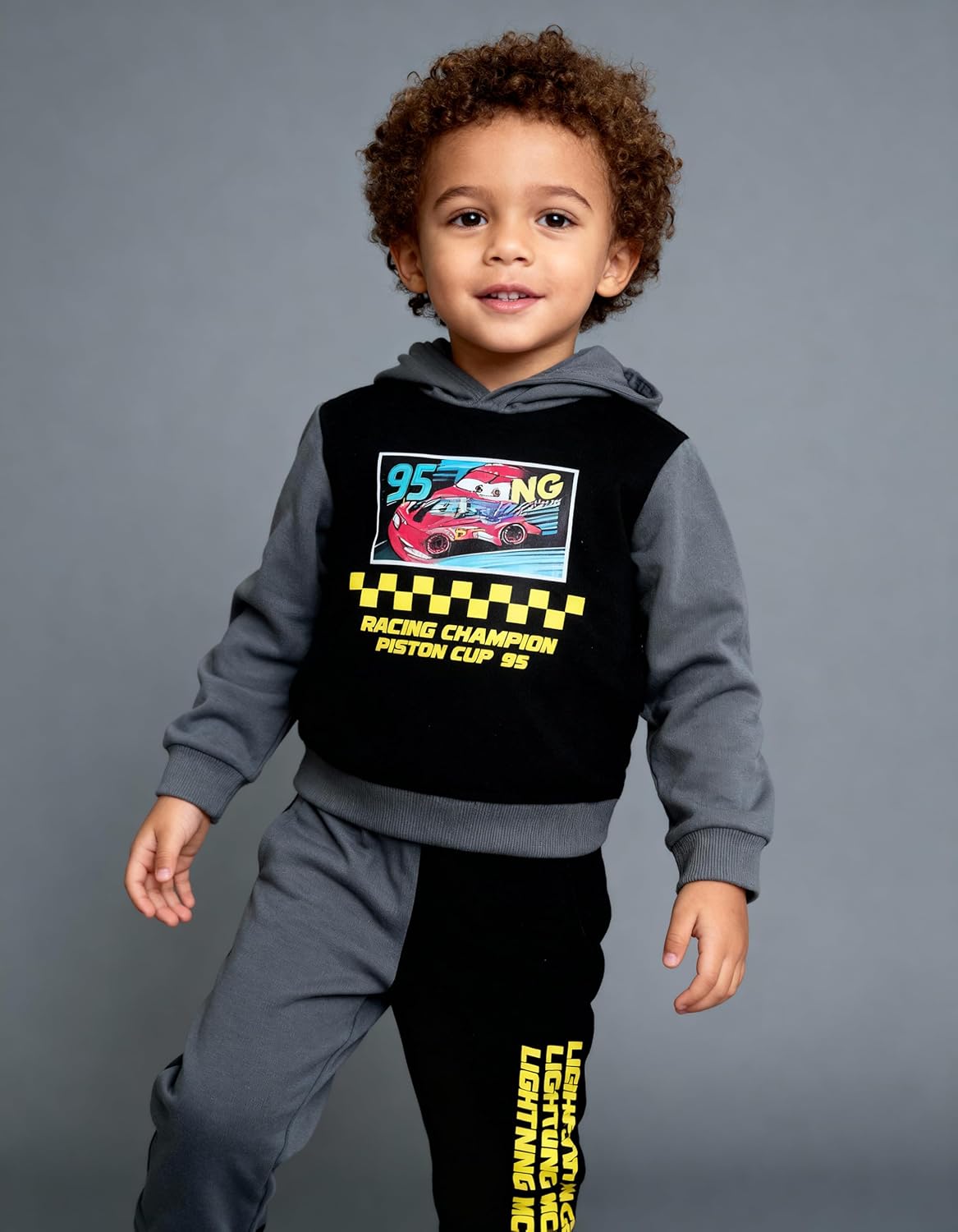 Disney Pixar Cars Boys’ Lenticular Hoodie and Jogger Pants Set, 2-Piece Lightning McQueen Outfit - Image 5