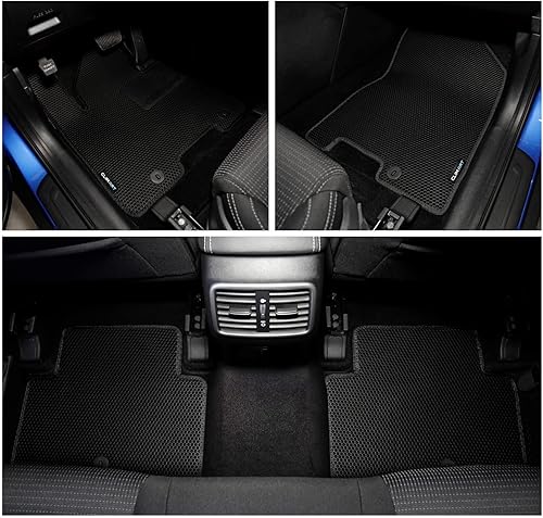 Miniatura 3 de CLIM ART Honeycomb FL911517043 - Alfombrillas de piso de ajuste personalizado compatibles con Kia Sportage 2017-2022, primera y 2 fila, alfombrillas