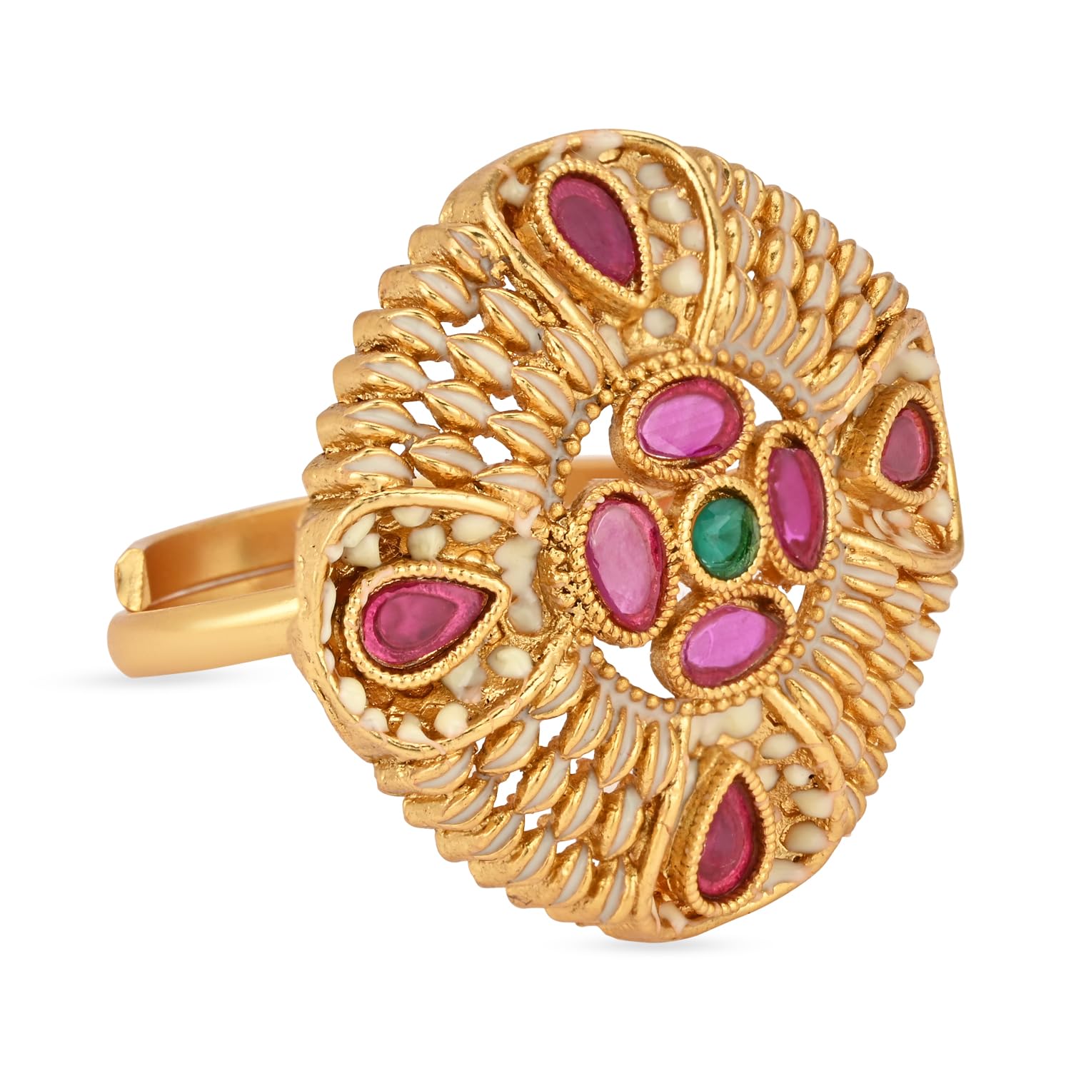 I Jewels Gold Plated Traditional Design Comfort Fit Finger Ring For Women & Girls (Style-5) (B0CZDXSCM5) Amazon Price History, Amazon Price Tracker