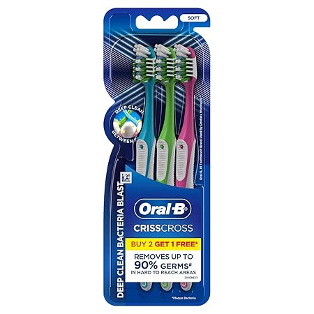 Oral B Pro Health Anti-Bacterial Toothbrush - 1 Piece Adult, Manual, Multicolor(Buy 2 Get 1 Free)