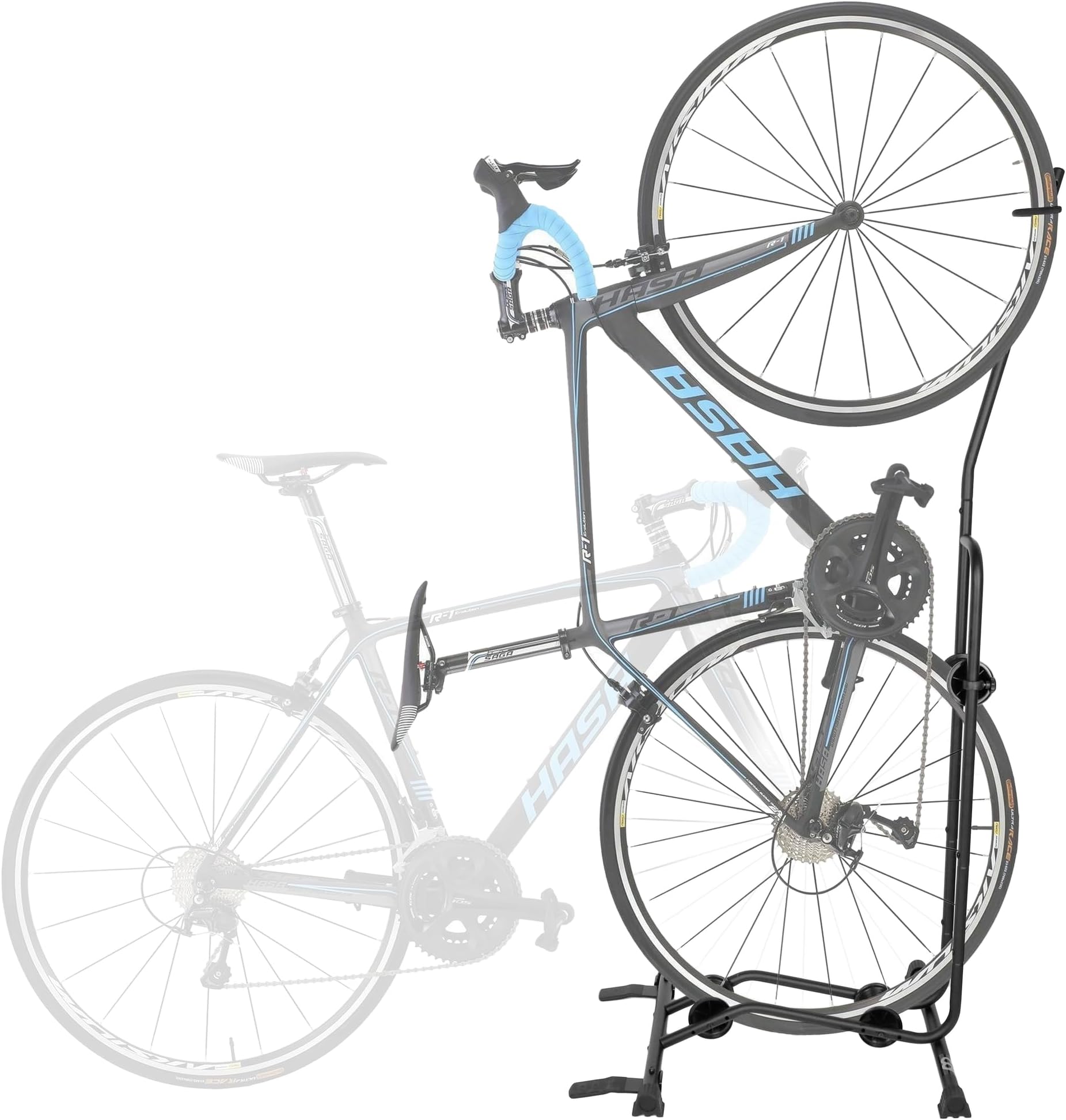 Upright Bike Stand Floor - Vertical & Horizontal Bicycle Stand Bicycle Storage - Safe & Secure Bike Storage Rack - for Wheels Sizes up to 29" - Bike Rack Garage Bicycle Rack - Classic