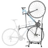 CyclingDeal Upright Bike Stand Floor - Vertical & Horizontal Bicycle Stand Bicycle Storage - Safe & Secure Bike Storage Rack - for Wheels Sizes up to 29" - Bike Rack Garage Bicycle Rack - Classic