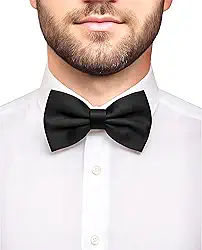 Gravatas borboleta para homens – Gravata borboleta masculina lisa pré-amarrada com clipe para uso formal – Gravata borboleta ajustável – Gravatas borboleta para mulher