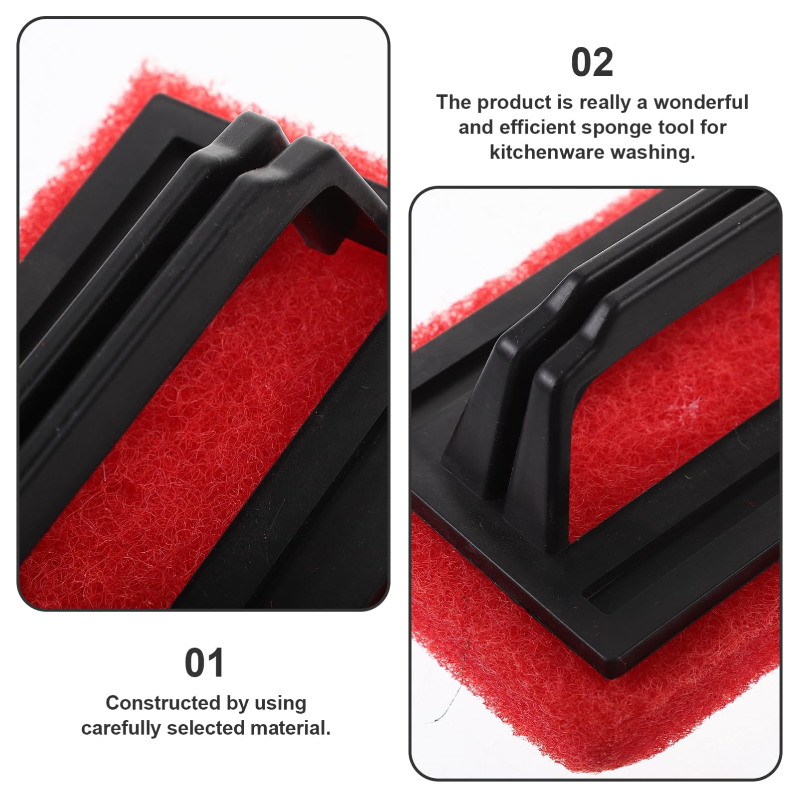 FONDOTIN 10Pcs BBQ Cleaning Brush Durable Kitchen Supplies for Effortless Grease and Grime Removal Grilling Racks Pots and Cutting Boards