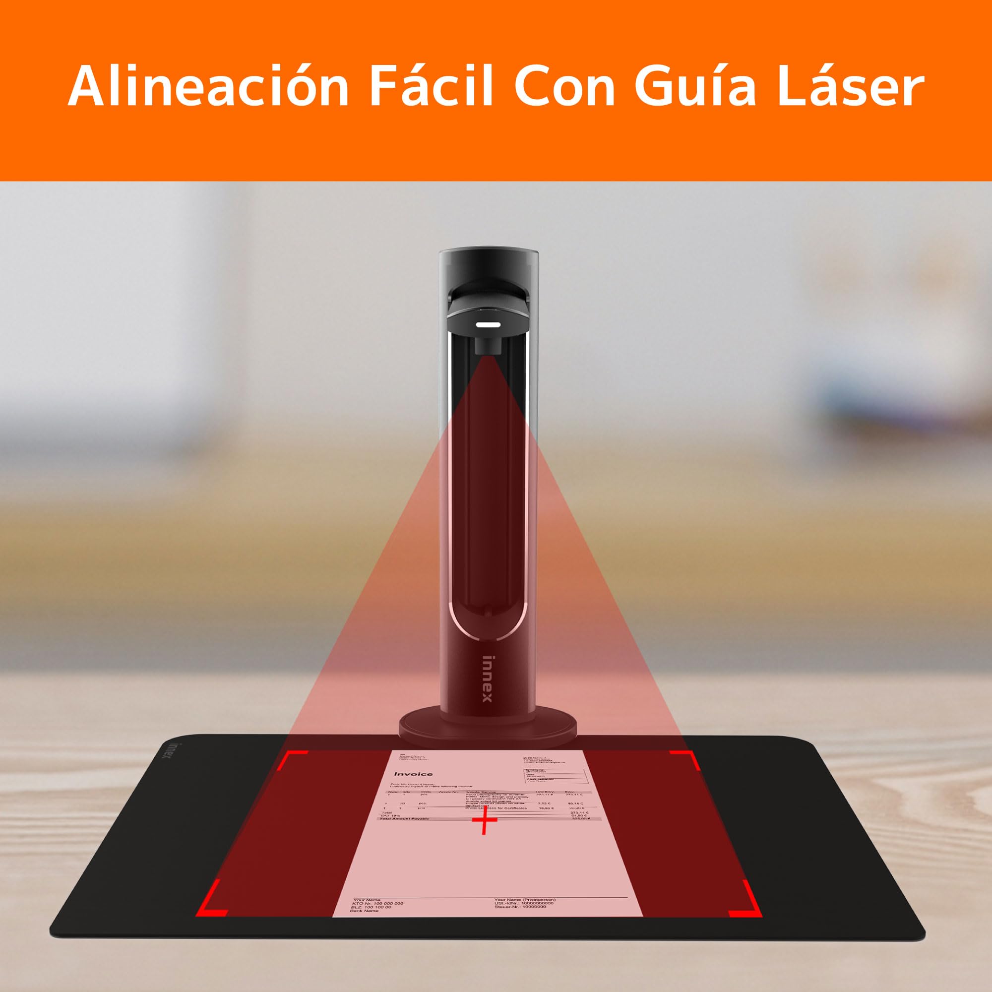 Innex DS200 - Escáner profesional USB de libros, 20.1MP, escaneo A3, OCR de más de 120 idiomas, aplanado automático, dedo eliminado, micrófono integrado