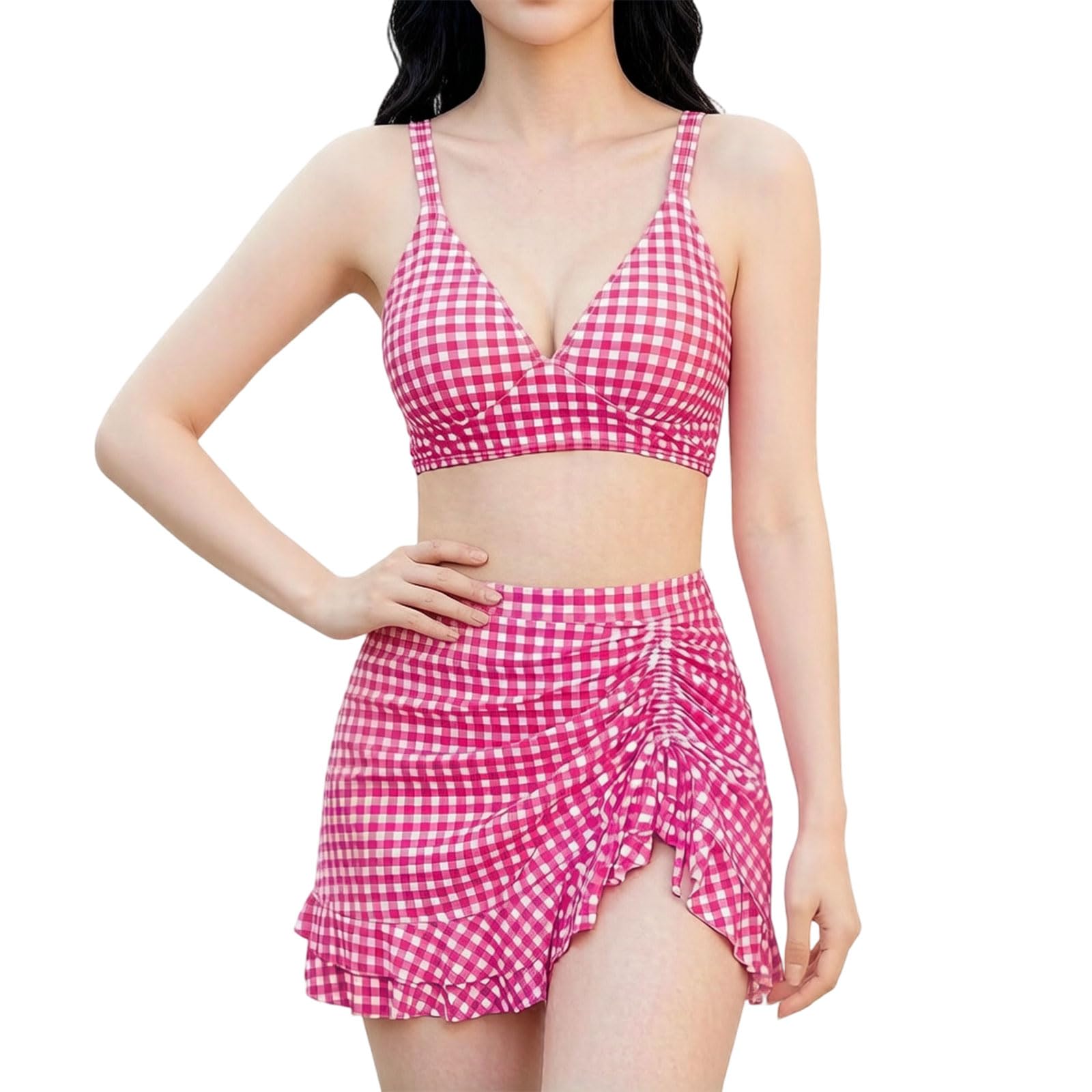 Conjunto de traje de baño de cintura suave separado de dos piezas playa 8