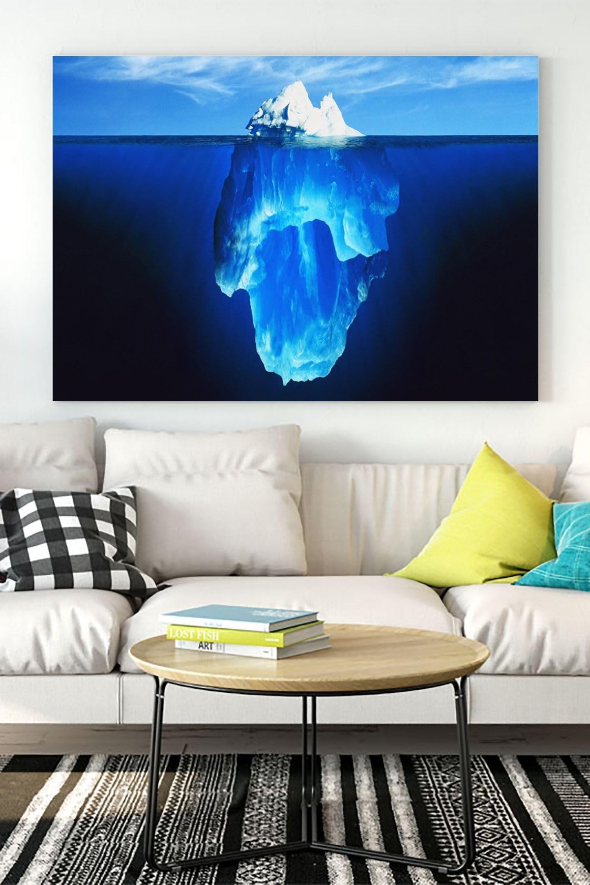 Postermanya (pster17386) Buz Dağı Motivasyon Kanvas Tablo 30 x 40